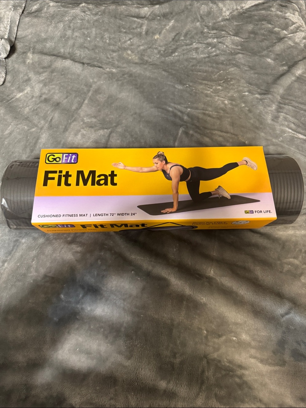 Gray Fit Mat – Cushioned Exercise Mat - GoFit Brand- new never used or opened